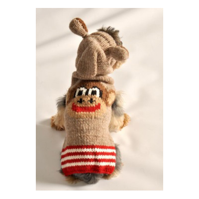 Chilly Dog Monkey Wool Hoodie Dog Sweater