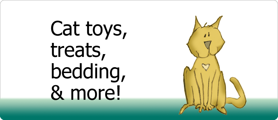 Cat toys, treats, bedding, and more