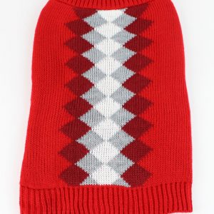 Midlee Argyle Dog Sweater
