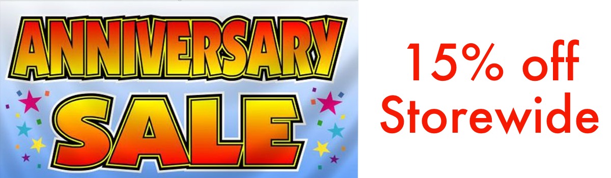 Anniversary Sale. 15% Off