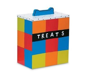Up Country Hand Painted Multi Color Dog Treat Box