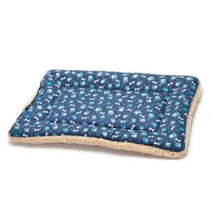 Mutts & Mittens Blue Paws Cotton Flat Bed