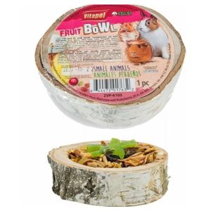 Vitapol Small Pet Wooden Bowl Fruit Treat