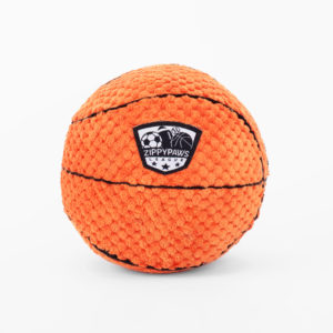 Zippy Paws Plush Basketball Sportsballz Dog Toy.