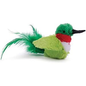 Our Pets Play-N-Squeak Real Birds Hummingbird Cat Toy