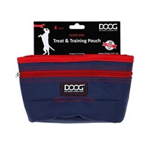 DOOG Good Dog Treat and Training Pouch Navy with Red Stripes