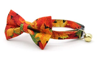 Made by Cleo Forever Fall Bow Tie Cat Collar