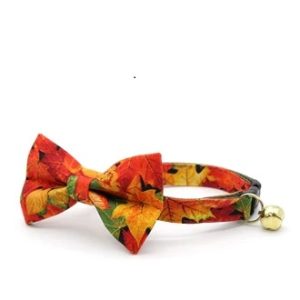 Made by Cleo Forever Fall Bow Tie Cat Collar