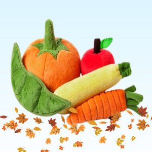 PLAY Garden Vegetables Plush Dog Toys