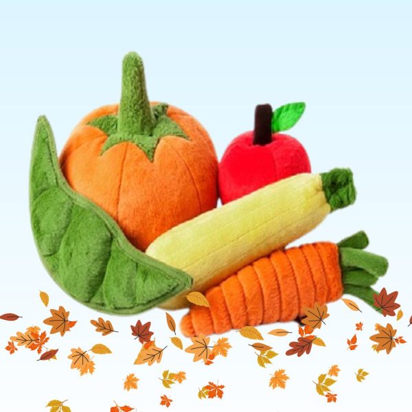 PLAY Garden Vegetables Plush Dog Toys