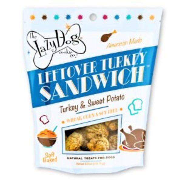 Lazy Dog Cookie Co. Left Over Turkey Sandwich Soft baked treat.