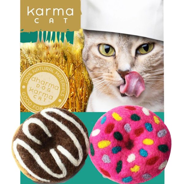 Karma Cat Handcrafted Wool Donuts Catnip Cat Toys