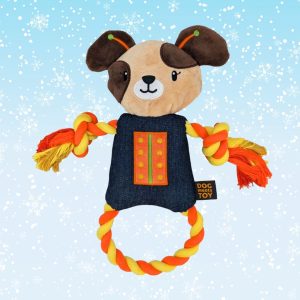 Dog Meets Toy Dog Robot