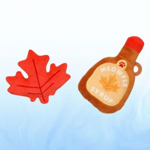 Pearhead Maple Syrup and Maple Leaf Cat Toy
