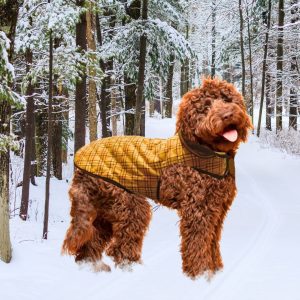 Up Country Plaid Diamond Quilted Dog Coat