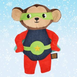 Dog Meets Toy Monkey