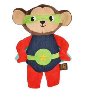 Dog Meets Toy Monkey