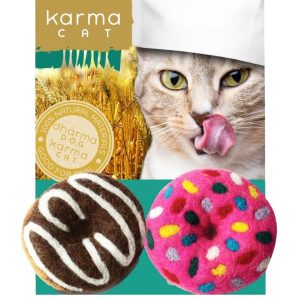 Karma Cat Handcrafted Wool Donuts Catnip Cat Toys