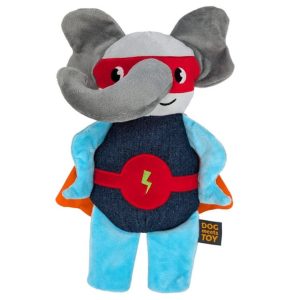 Dog Meets Toy Elephant