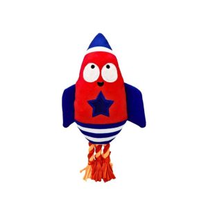 Huxley & Kent Rocket Man Squeaky Power Plush Dog Toy-Small